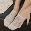 Women's Spring/Summer Mesh Bow Invisible Boat Socks - Korean Style, Thin & Boneless