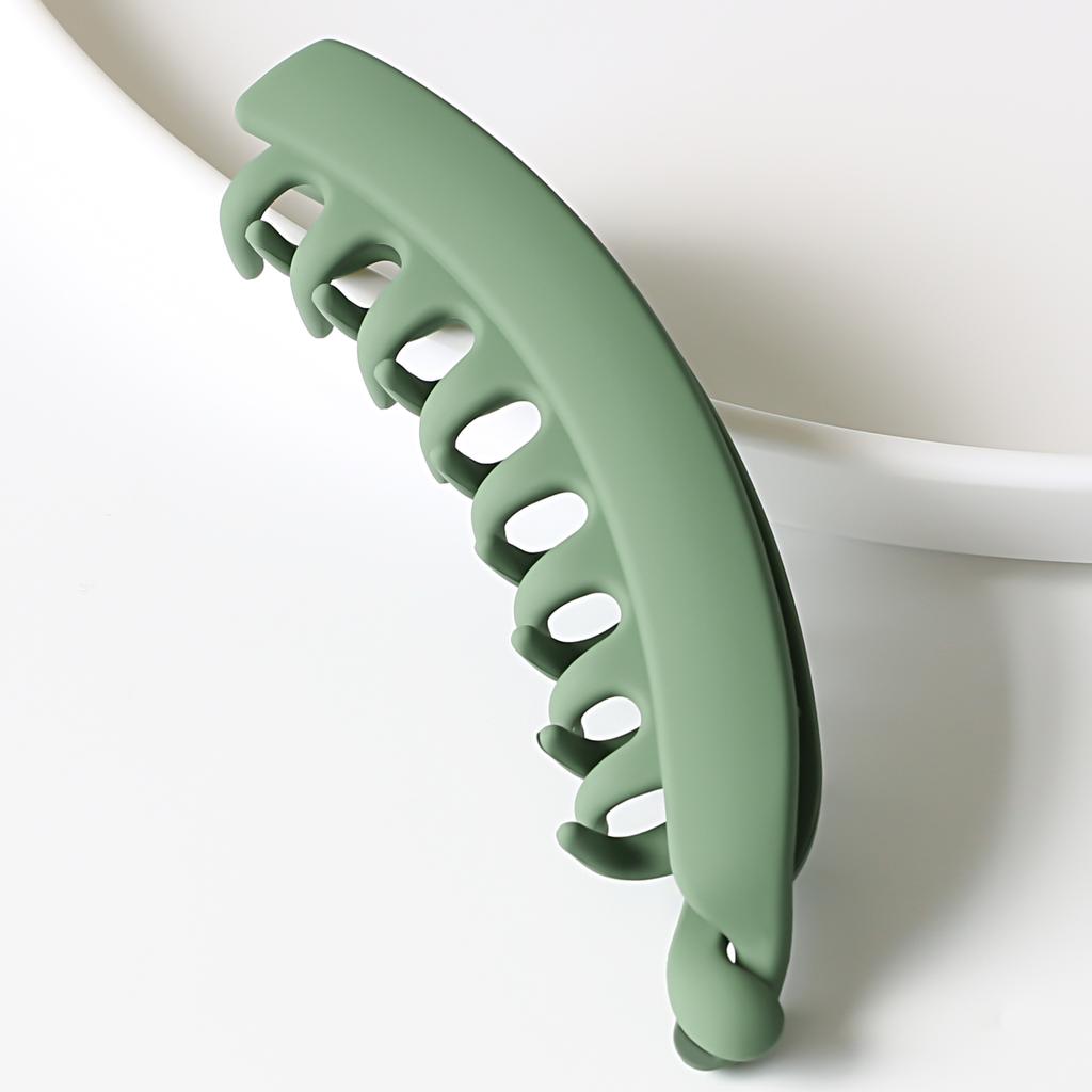 Fashion Banana Hair Clip for Women Korean Simple Gentle Solid Color Hairclaw Frosted Large Hair Claw Pea Clip Hair Accessories