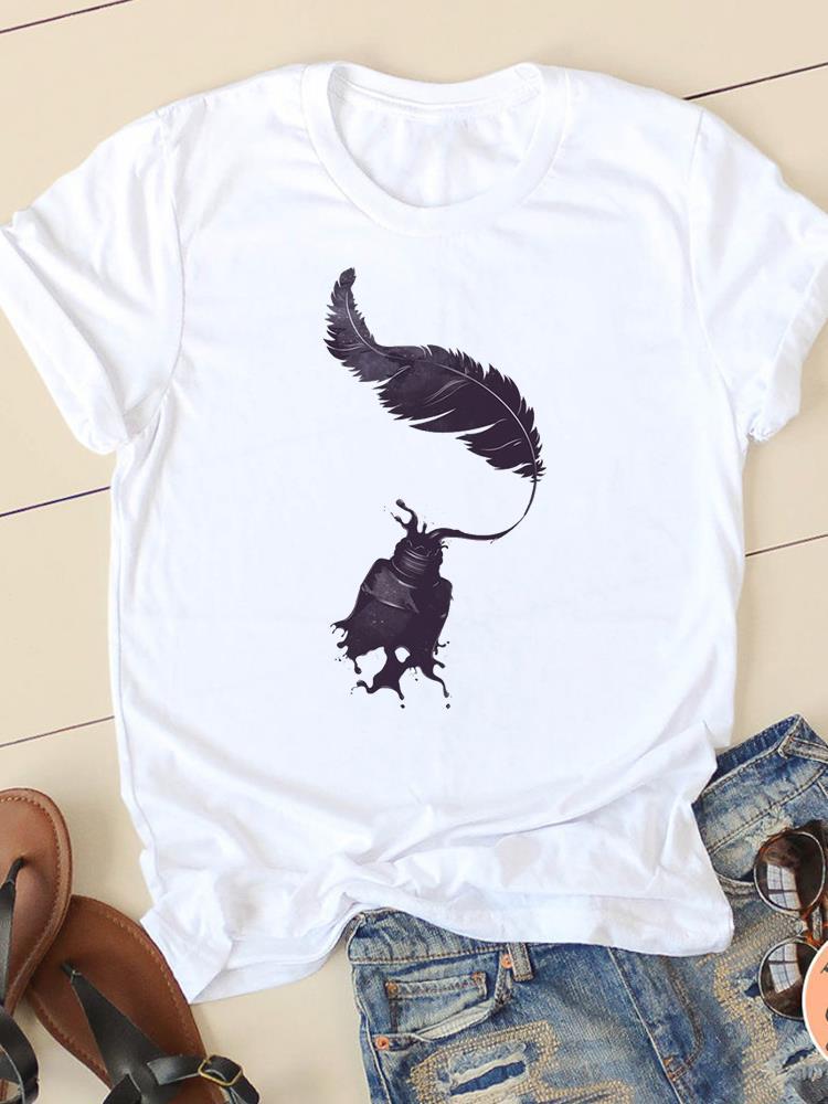 Commuter Fashion Printed European Clothing Top Short Sleeve Tshirt Tops  Oversized T Shirt  Graphic Tshirts  Harajuku