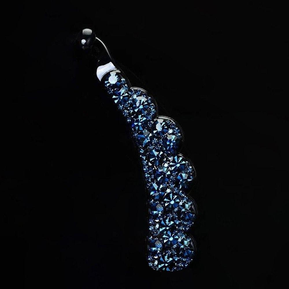 Korean Style Crystal Hair Claws Elegant Sweet Hairpins Rhinestones Banana Clip  For Women Girls
