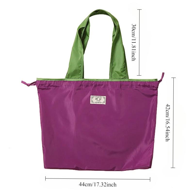 Environmentally Friendly Shopping Bag, Foldable One Shoulder Carrying Bag, Portable Supermarket Grocery Bag