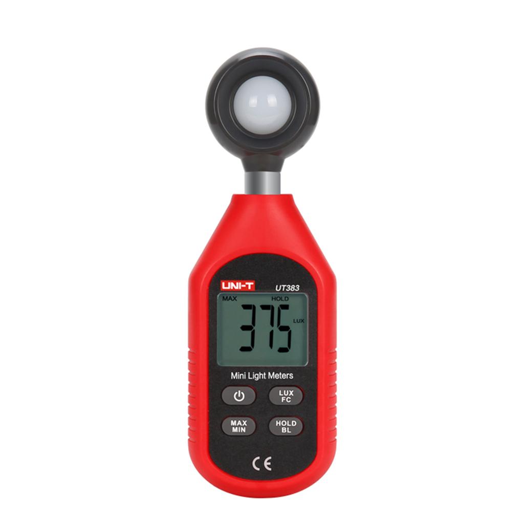 UNI T UT383 Mini Misuratore di Luce Lumen Luxmetro Digitale Luminanza 0 199.999Lux Apparecchiatura per Test Ambientali Portatile