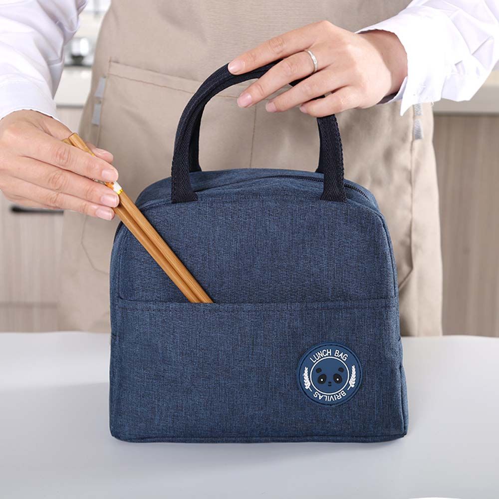 

Nylon Letter Panda Korean Lunch Box Lunch Storage Handbags Fresh Cooler Bags Tote Food Container