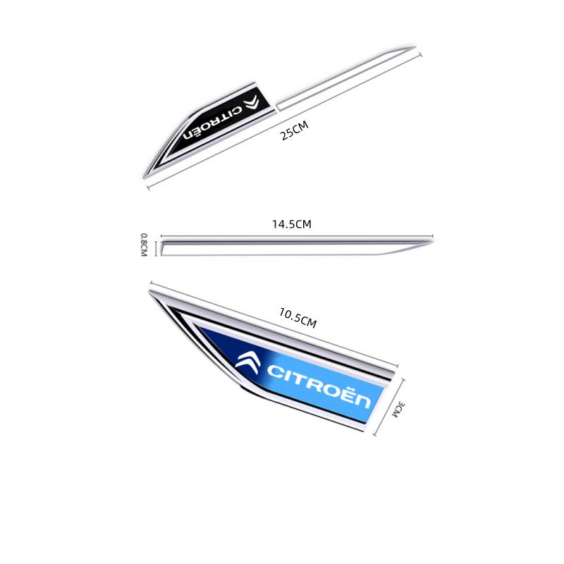 2 Pezzi Adesivi Emblema Distintivo Lama Parafango Laterale Auto Trim Styling Per Citroen C2 C3 C4 C5 C1 C4l Elysee Picasso Saxo DS3 DS4