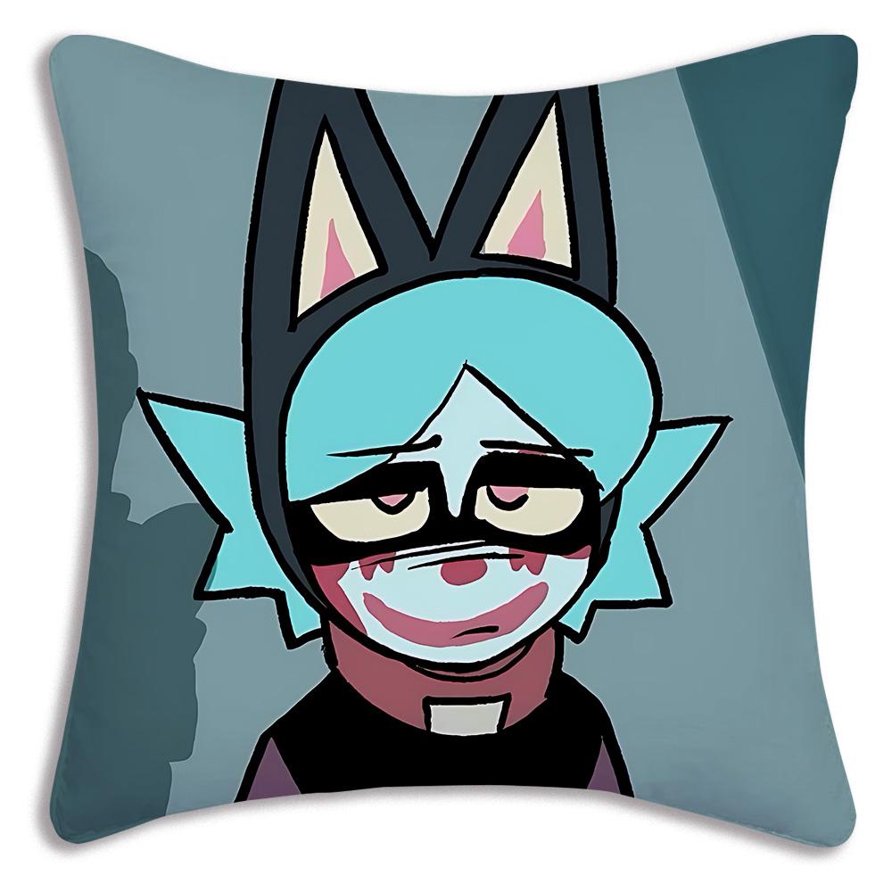 Anime P-Psychocuties Pillow Covers Cartoon Sofa Decorative Home Double-sided Printing Short Plush Cute Cushion Cover