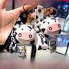 Adorable Korean Style Cartoon Cow Keychain Silicone Bag Charm Gift For All Occasions