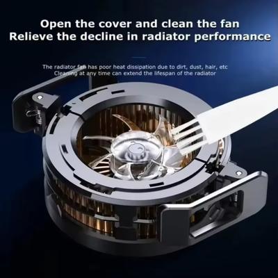 Universal Mobile Phone Cooler 2 IN 1 Quick Cooling Radiator Magnetic Back Clip Semiconductor Cooling Fan For iPhone Samsung PUBG