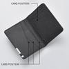 Black Faux Leather Slim Business-Style Wallet With Multiple Card Slots Credit Card & Driver'S License Holder Geometric Design