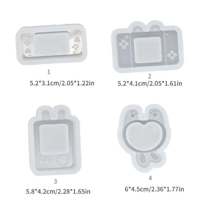 Silicone Heart Rabbit Quicksand Resin Moulds Jewelry Pendant Epoxy Mold DIY Necklace Pendant Mold Resin Shaker Mould