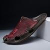 Summer Men's Slippers Fashion Crocodile Handmade Casual Slippers Indoor Bathroom Non Slip Designer Flip Flops Men Beach Sandals