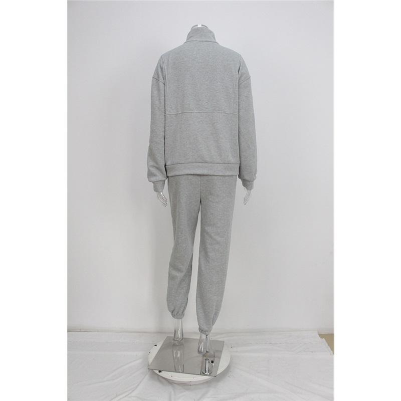 Modischer lässiger Sportanzug Damen Lockerer Pullover Lange Hose Zweiteiliges Set