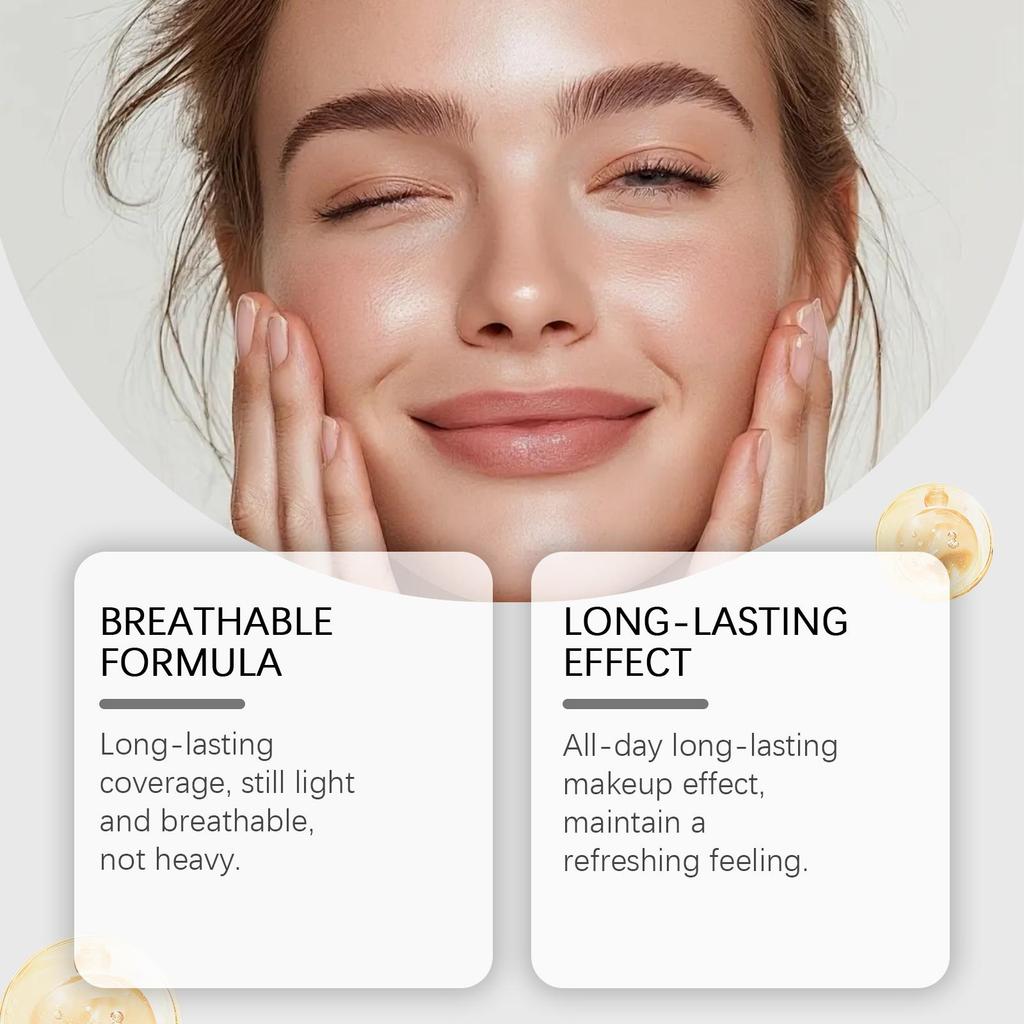 Fondotinta liquido termoregolatore (Colore naturale) cambio temperatura adatto colore pelle trucco leggero e sottile