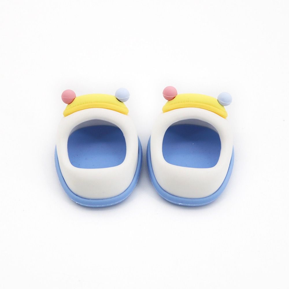 1 pair Hand-made Standing Cotton Doll Shoes Rubber Mini Doll Sandal  Cotton Stuffed Doll