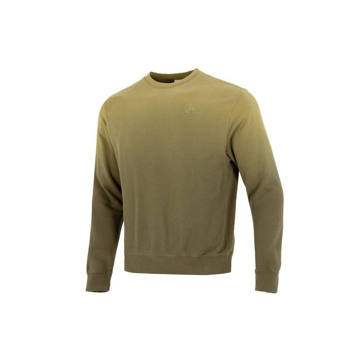 Men s Nike Gradient Logo Casual Loose Long Sleeves Pullover Round Neck Dark Green DQ4628-325 XL