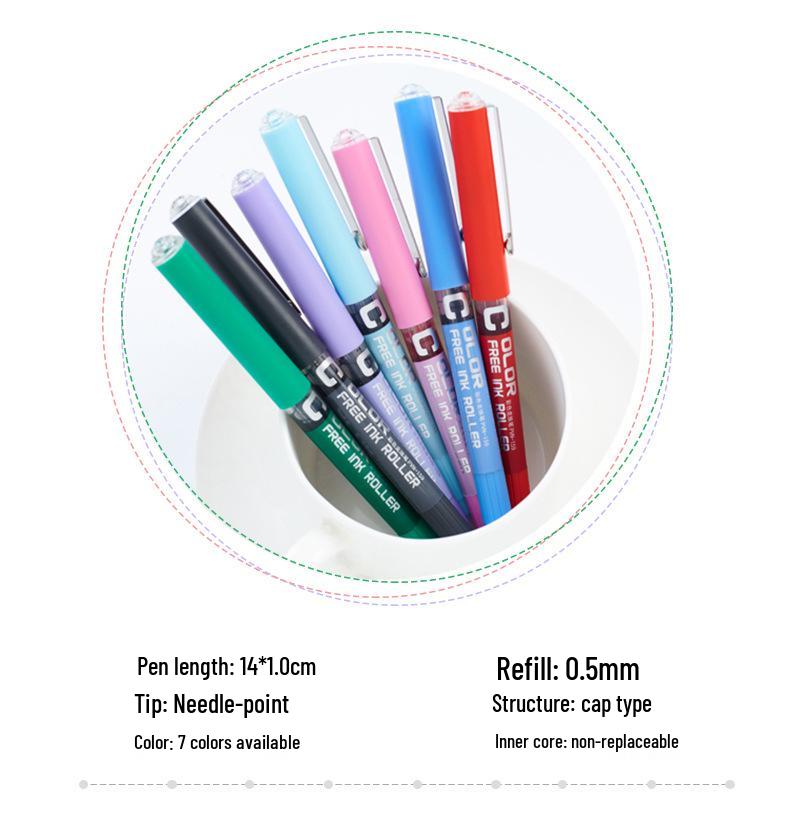 PVN-159 Red Needle-Type Gel Pen for Students, Signatures, and Office Use