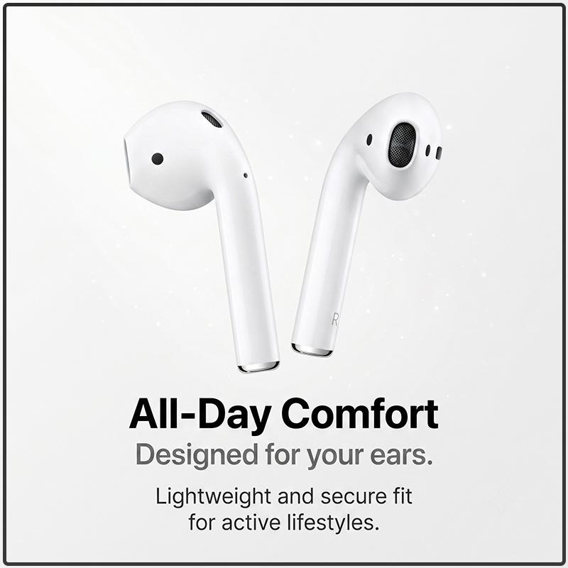 Apple AirPods 2. Generation True Wireless Kopfhörer mit kabellosem Ladecase für iPhone Android