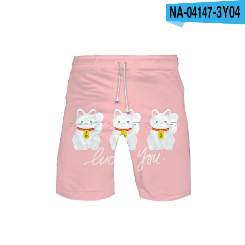 

Повседневные пляжные брюки с 3D-цифровой печатью Cat для мужчин, шорты мужские 6XL