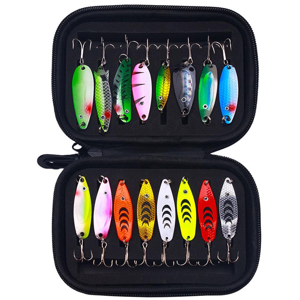 

Lure Bait Set16Sequin Fake Bait for Freshwater and Saltwater, Universal for Bass and Red Snapper, New Model a set