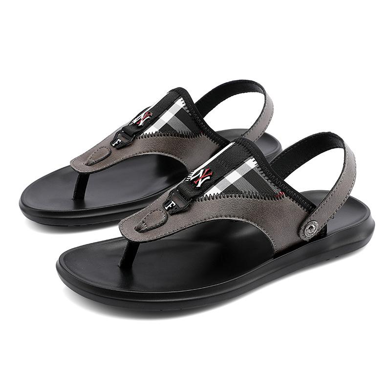 

Прямые продажи с фабрики высококачественные мужские сандалии летняя новая мужская обувь удобные сандалии на мягкой подошве сандалии двойного назначения модные тапочки 44 бронзовый