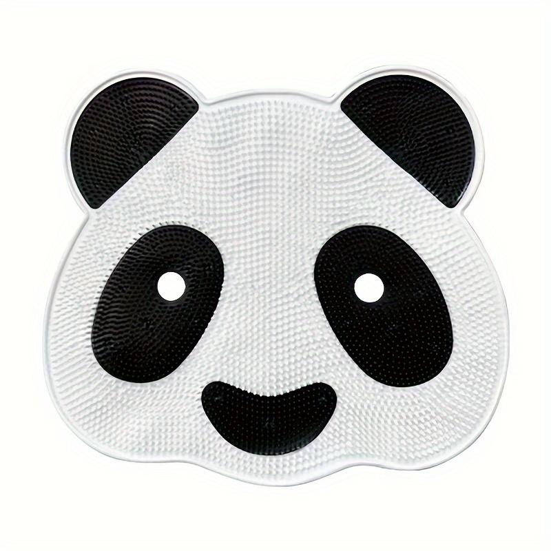 Panda Themed Silicone Massage Mat for Shower Non Slip, Exfoliating Bath Pad with Suction Cups,  Perfect for Back Scrubbing