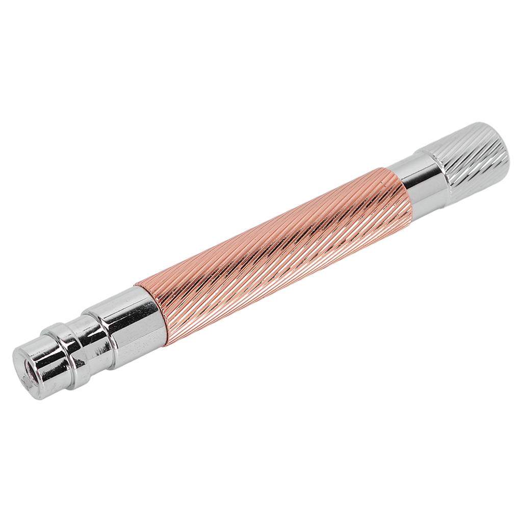 Safety Razor Handle Anti Slip Washable Reusable Metal Hand Shaver Handle for MenCopper