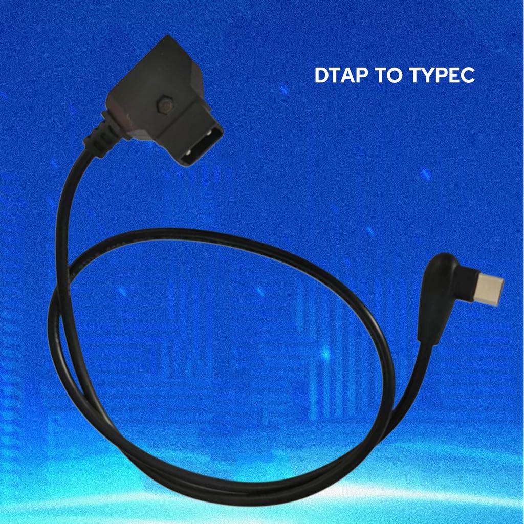 Durable and Reliable DTAP to Type-C Power Cable Cord V-mount Battery Focus Following Power Supply Wire Line Black 50cm