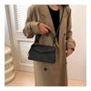Women's Faux Leather Square Shoulder Bag Minimalist Solid Color Crossbody Purse Magnetic Snap Closure Chain Bag