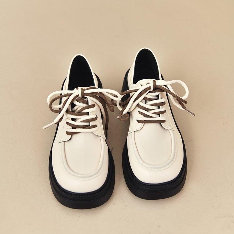 

Two British-style small leather shoes for women in the autumn of 2025, new versatile women s shoes, platform-soled retro jk college loafers 40