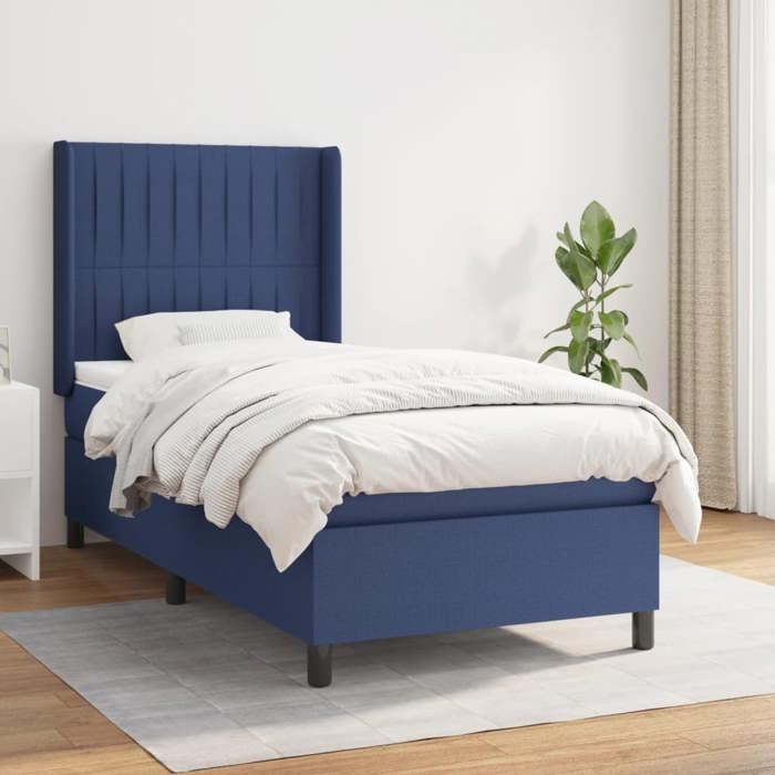 Maison Exclusive - Somier de láminas para cama con colchón Azul 80x200 cm Tela