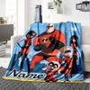 Custom Name Incredible Family Adventure flannel Blanket for Super Soft Cute Comfort Blanket for Travel Bedding Couch Sofa Blanket