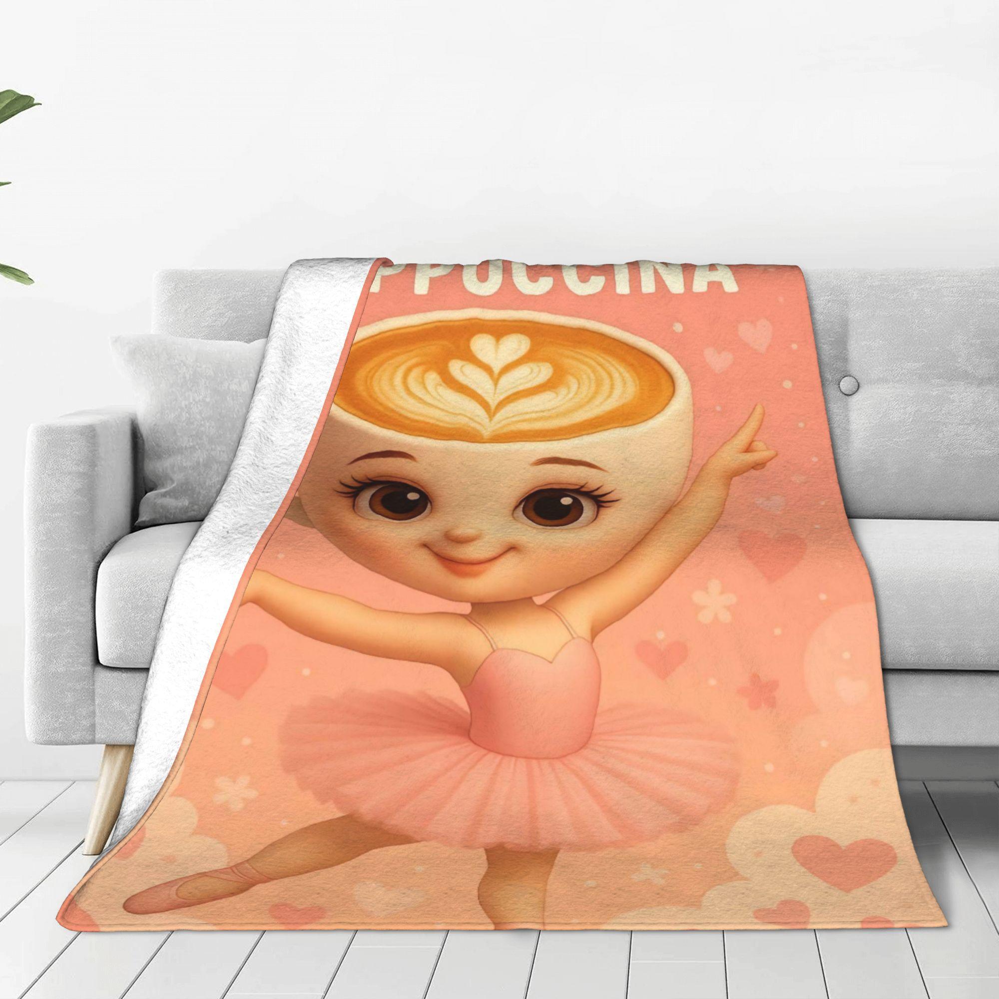 Ballerina Cappuccina Collection Blanket Quality Warm Soft Bedding Throws Autumn Girls Boys Couch Bed Fluffy Bedspread 130x150cm