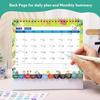 Mini Desk Calendar 2026-2027 with Stickers, 18 Months Standing Flip Small Desk Calendar 8" x 6" Runs from January Until July 2027 Mini Desktop
