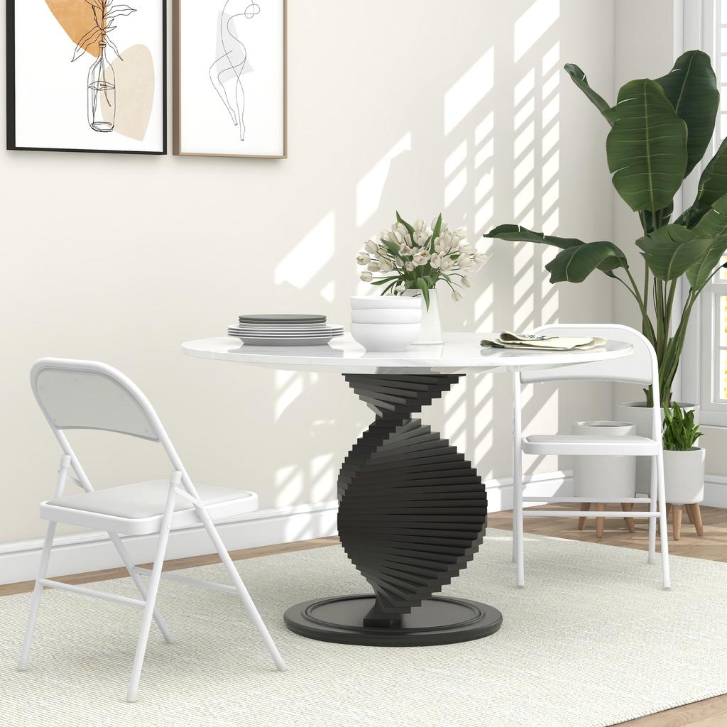 Set of Two Cushioned Folding Chairs - White
