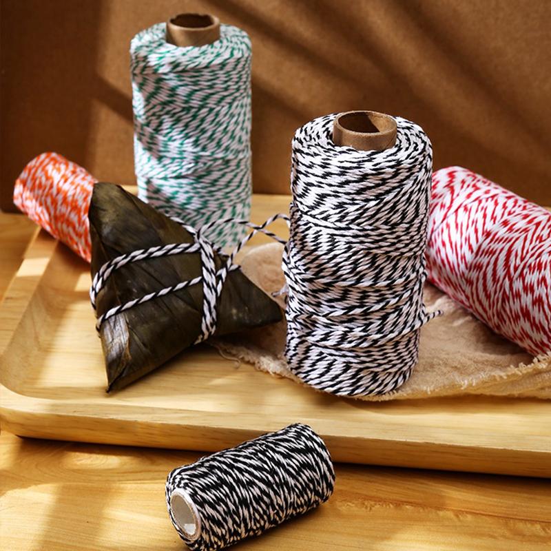 Ficelle de coton de boucher de 2 mm d'épaisseur pour la préparation de la viande, pour attacher la dinde, le barbecue, la viande, les saucisses, 100 mètres