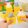 Süße kleine Tier-Stressabbau-Spielzeuge Entlüftungs-Käse-Maus-Tasse Quetschspielzeug Gelbe Menschen-Eichhörnchen-Tasse Parodie Geburtstagsgeschenke