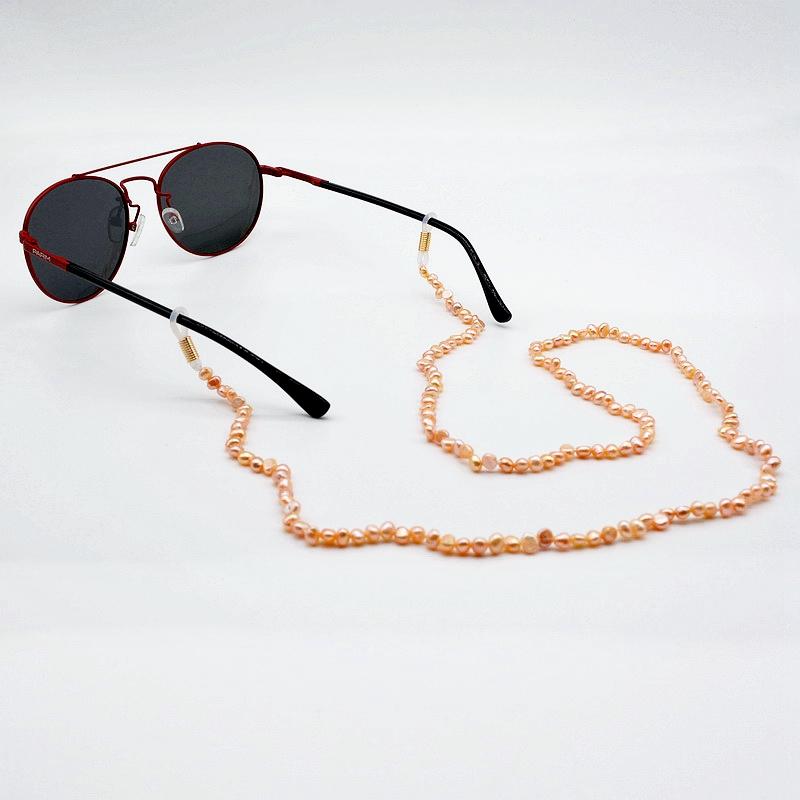 

Цепочки для очков с розовым жемчугом Натуральный пресноводный мелкий жемчуг Креативные цепочки для очков Солнцезащитные очки Аксессуары для близорукости Подарки для мам розовый