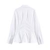 European and American style, new women's clothing, foreign style, short skirt hem poplin shirt 1071974