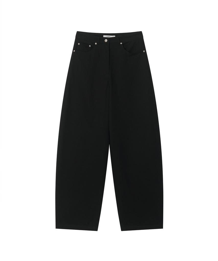 MARROT Curved Cotton Pants_Black