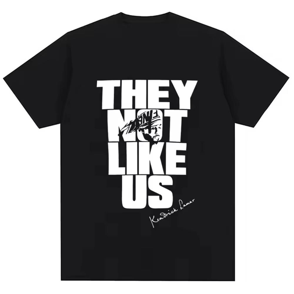 Kendrick Lamar New Album They Not Like Us Tee Shirt Homme Women Clothing Short Sleeve Round Neck Printing Pullover Tshirt M
