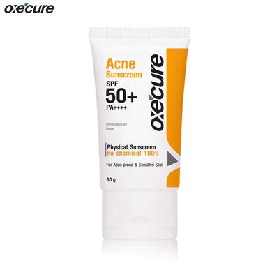 Oxe'Cure Ance Sunscreen SPF50+ PA++++, Physical Sunscreen, No Chemical 100%, For Acne-prone & Sensitive Skin, Dermatologically Tested, 30 G.