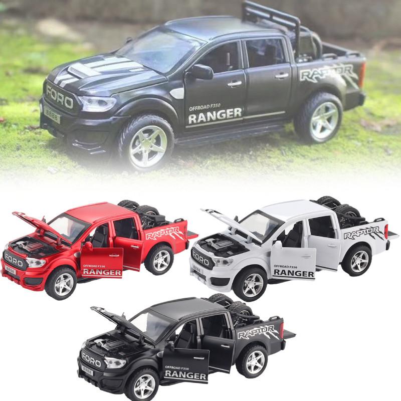 Raptor Ford F350 Alloy Diecast Car Model Sound Light Pull Back Car Gift Toy