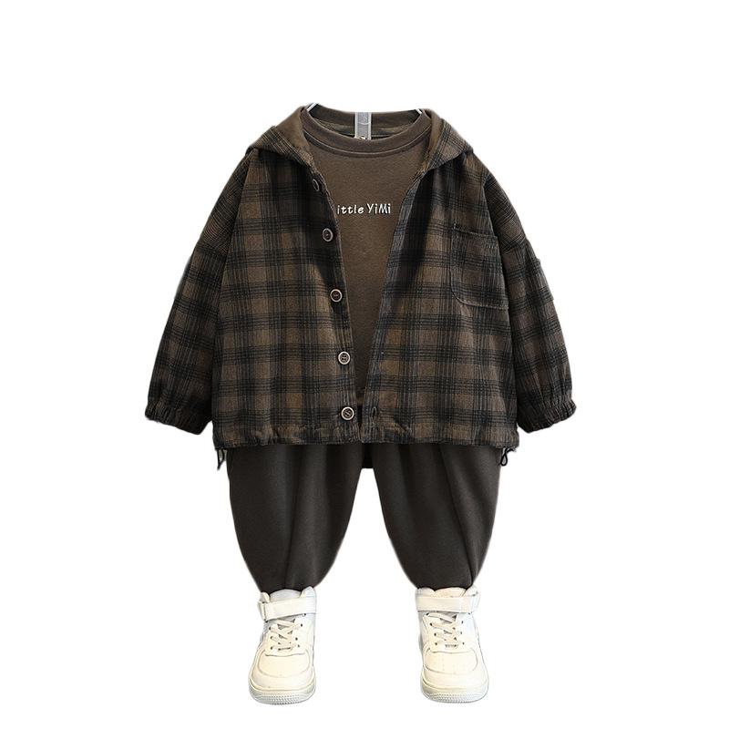 Stilvolles Jungen-Karosuit-Set: Jacke, Hose & Hemd für Frühling/Herbst 2025