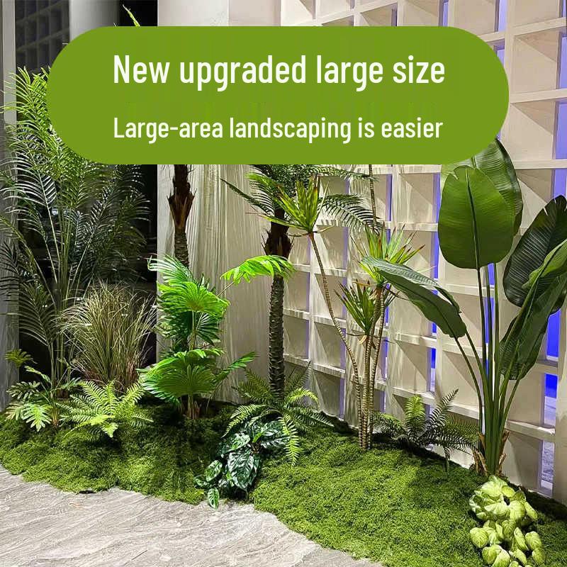 Artificial Green Moss Turf Lawn for Landscaping and Garden Decor