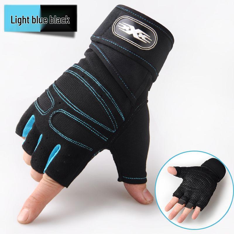 Breathable Half-Finger Weightlifting Gloves with Wrist Support for Men & Women - Non-Slip Fitness Pull-up Gear