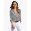 Simple and Fashionable Printed Striped Shirt for Women In Foreign Trade Loose Fit Shirt