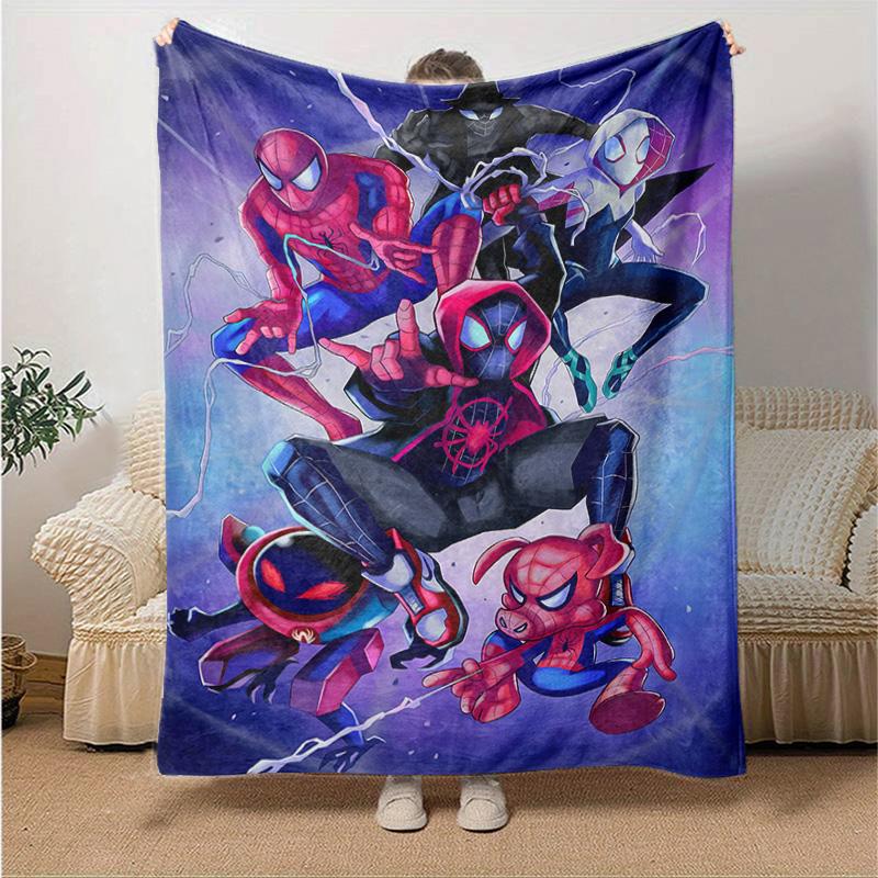 1pc Spiderman Spiderverse Marvel Soft Throw Blanket Flannel All Season Light Weight Living Room/Bedroom Warm Blanket. M731060