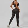 Tie-Dye Yoga Set: Beautiful Back Sports Bra & High-Waist Peach Lift Leggings