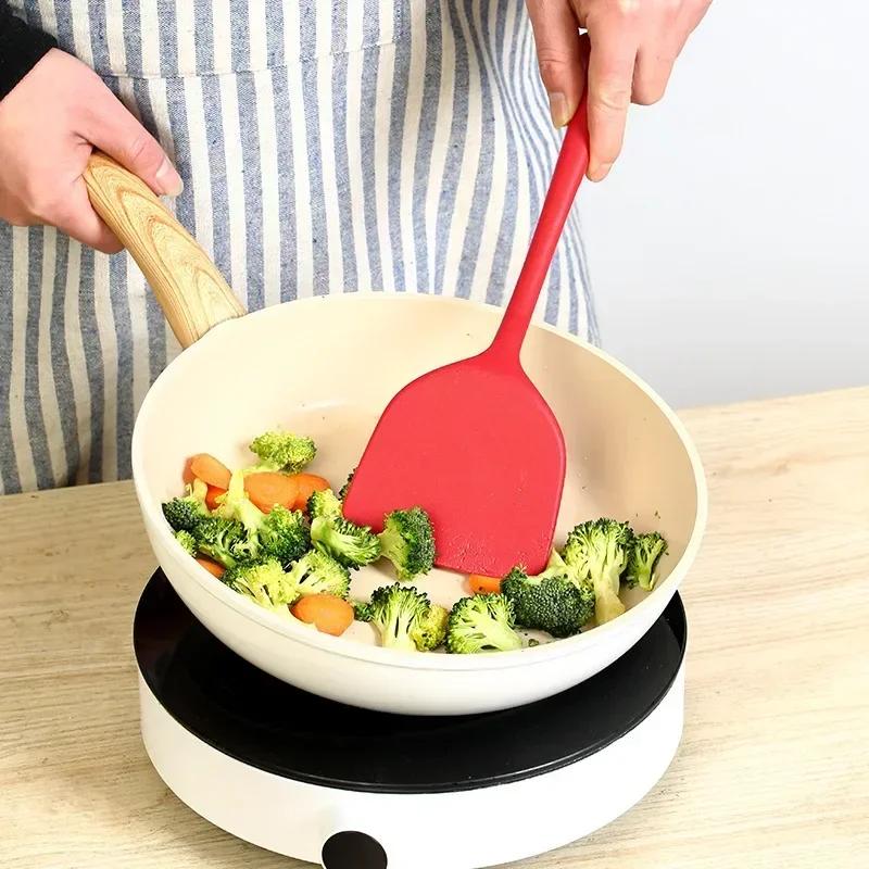 All-in-one Silicone Spatula Kitchen Items Heat Resistant Non-stick Frying Pan Spatula Household Silicone Chinese Spatula