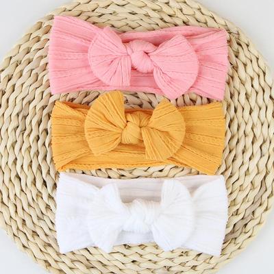 3Pcs/Set New Bows Baby Girls Headband Soft Nylon Elastic Infant Toddler Hair Band For Newborn Baby Hair Accessories Gift