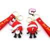 Silicone Soft Rubber 3D Rabbit Bad Bunny Keychain Heart Pendant Jewelry Fashion Halloween Pumpkin Christmas Key Pendant Gifts
